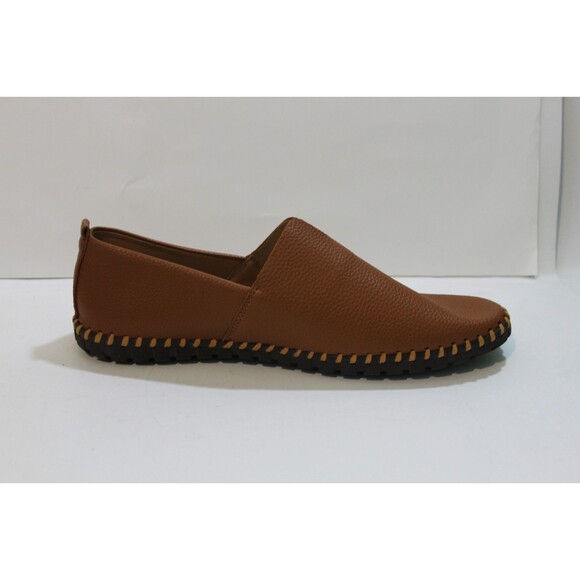 Mens Genuine Leather Loafers Slip On Driving Shoes Breathable Boat Casual Brn 45 main image 7